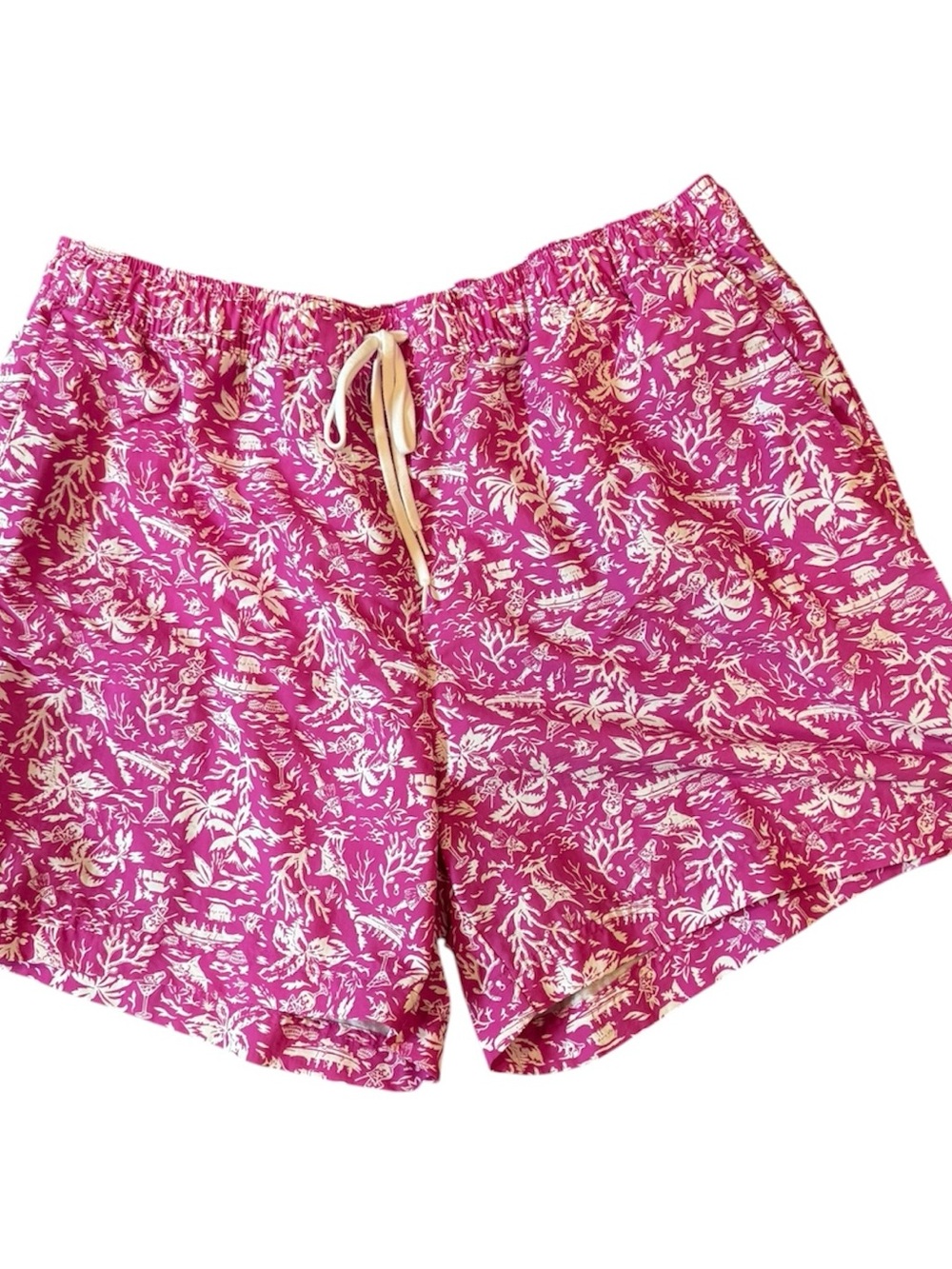 Columbia Women's Fuchsia Floral Drawstring Athletic Shorts